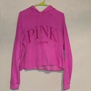Victoria secret/ pink crop top pink hoodie